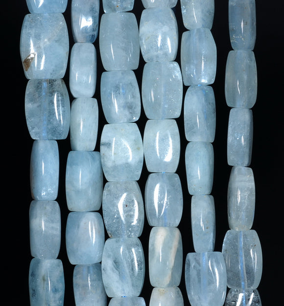 11X8-10X7MM Aquamarine Gemstone Grade AA Rectangle Loose Beads 15.5 inch Full Strand (80001355-A109)