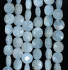 9MM Aquamarine Gemstone Grade A Faceted Flat Round Loose Beads 15.5 inch Full Strand (80001360-A108)