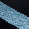 7MM Aquamarine Gemstone Grade AAA Flat Round Loose Beads 15.5 inch Full Strand (80001361-A108)