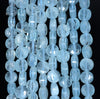 7MM Aquamarine Gemstone Grade AAA Flat Round Loose Beads 15.5 inch Full Strand (80001361-A108)