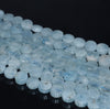 7MM Aquamarine Gemstone Grade AA Flat Round Loose Beads 15.5 inch Full Strand (80001362-A108)