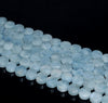 7MM Aquamarine Gemstone Grade AA Flat Round Loose Beads 15.5 inch Full Strand (80001363-A108)