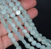 8MM Aquamarine Gemstone Grade A Flat Round Loose Beads 15.5 inch Full Strand (80001365-A108)