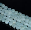 8MM Aquamarine Gemstone Grade A Flat Round Loose Beads 15.5 inch Full Strand (80001365-A108)