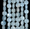 9MM Aquamarine Gemstone Grade A Flat Round Loose Beads 15.5 inch Full Strand (80001366-A108)