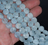 10MM Aquamarine Gemstone Grade AA Flat Round Loose Beads 15.5 inch Full Strand (80001367-A108)