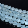 11MM Aquamarine Gemstone Grade AA Round Button Loose Beads 15.5 inch Full Strand (80001369-A108)