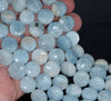 12-13MM Aquamarine Gemstone Grade AA Round Button Loose Beads 15.5 inch Full Strand (80001370-A108)