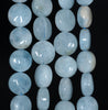 12-13MM Aquamarine Gemstone Grade AA Round Button Loose Beads 15.5 inch Full Strand (80001370-A108)