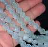 10MM Aquamarine Gemstone Grade AAA Faceted Love Heart Loose Beads 15.5 inch Full Strand (80001375-A108)