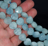 14MM Aquamarine Gemstone Grade AA Faceted Love Heart Loose Beads 15.5 inch Full Strand (80001380-A108)