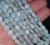 7MM Aquamarine Gemstone Grade AB Pear Loose Beads 15.5 inch Full Strand (80001384-A105)