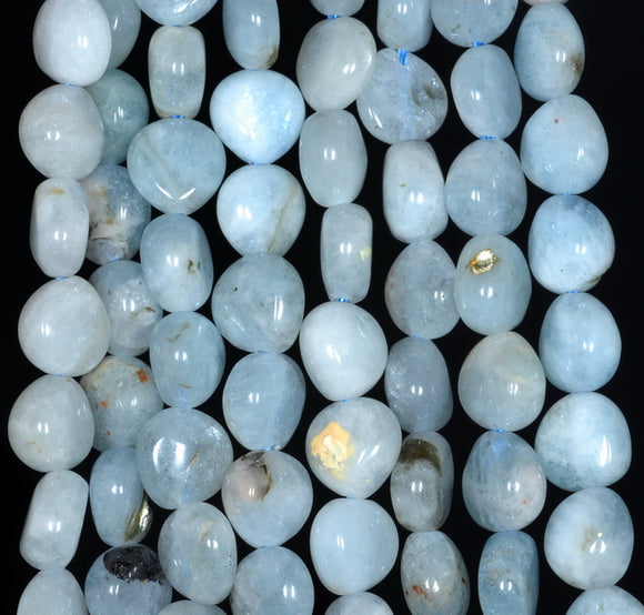 7MM Aquamarine Gemstone Grade AB Pear Loose Beads 15.5 inch Full Strand (80001384-A105)