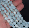 9MM Aquamarine Gemstone Grade A Hexagon Loose Beads 15.5 inch Full Strand (80001399-A105)