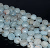 9MM Aquamarine Gemstone Grade AB Hexagon Loose Beads 15.5 inch Full Strand (80001405-A105)