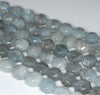 9MM Aquamarine Gemstone Grade A Hexagon Loose Beads 15.5 inch Full Strand (80001406-A105)