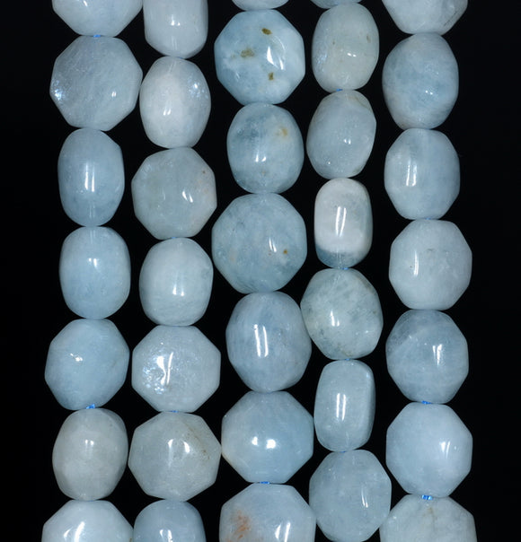 10MM Aquamarine Gemstone Grade AA Hexagon Loose Beads 15.5 inch Full Strand (80001407-A105)