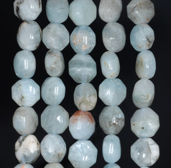 10MM Aquamarine Gemstone Grade AB Hexagon Loose Beads 15.5 inch Full Strand (80001410-A106)