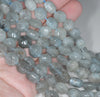 12MM Aquamarine Gemstone Grade A Hexagon Loose Beads 15.5 inch Full Strand (80001418-A106)