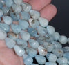 11X8MM Aquamarine Gemstone Grade AB Faceted Teardrop Loose Beads 15.5 inch Full Strand (80001421-A106)