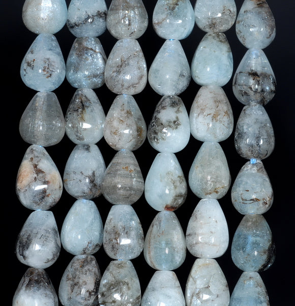 11X8MM Aquamarine Gemstone Grade AB Faceted Teardrop Loose Beads 15.5 inch Full Strand (80001424-A106)