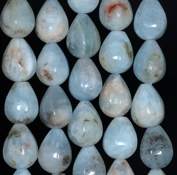 13X9-12X9MM Aquamarine Gemstone Grade AB Faceted Teardrop Loose Beads 15.5 inch Full Strand (80001427-A103)