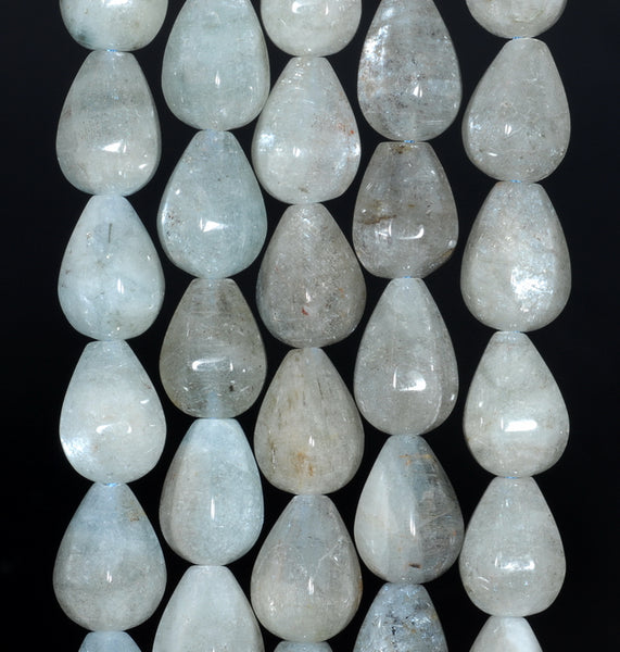 13X9MM Aquamarine Gemstone Grade A Irregular Nugget Loose Beads 15.5 inch Full Strand (80001429-A101)