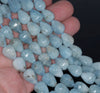 13X10MM Aquamarine Gemstone Grade AA Irregular Nugget Loose Beads 15.5 inch Full Strand (80001431-A101)