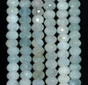 7X4MM Aquamarine Gemstone Grade AA Faceted Rondelle Loose Beads 15.5 inch Full Strand (80001434-A102)