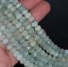 7X4MM Aquamarine Gemstone Grade A Faceted Rondelle Loose Beads 15.5 inch Full Strand (80001435-A102)