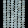 8X5MM Aquamarine Gemstone Grade A Faceted Rondelle Loose Beads 15.5 inch Full Strand (80001439-A102)