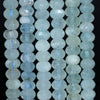 8X5MM Aquamarine Gemstone Grade AAA Faceted Rondelle Loose Beads 15.5 inch Full Strand (80001440-A102)