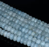 14X8-8X6MM Aquamarine Gemstone Grade AA Rondelle Loose Beads 15.5 inch Full Strand (80001443-A107)