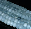 10X6MM Aquamarine Gemstone Grade AA Rondelle Loose Beads 15.5 inch Full Strand (80001444-A107)