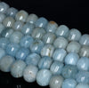 11X8MM Aquamarine Gemstone Grade A Pumpkin Rondelle Loose Beads 16 inch Full Strand (80001446-A107)