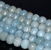 12X11-9X8MM Aquamarine Gemstone Grade A Pumpkin Rondelle Loose Beads 15.5 inch Full Strand (80001447-A107)