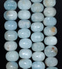 12X11-9X8MM Aquamarine Gemstone Grade A Pumpkin Rondelle Loose Beads 15.5 inch Full Strand (80001447-A107)