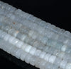 8X4MM Aquamarine Gemstone Grade A Rondelle Heshi Loose Beads 15.5 inch Full Strand (80001452-A107)