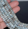 8X5-8X4MM Aquamarine Gemstone Grade AB Rondelle Heshi Loose Beads 15.5 inch Full Strand (80001453-A107)