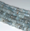 13X9-12X9MM Aquamarine Gemstone Grade A Bone Drum Loose Beads 15.5 inch Full Strand (80001460-A107)