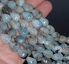 13X9-12X9MM Aquamarine Gemstone Grade AB Faceted Teardrop Loose Beads 15.5 inch Full Strand (80001469-A103)