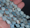 13X10-12X10MM Aquamarine Gemstone Grade A Faceted Teardrop Loose Beads 15.5 inch Full Strand (80001472-A103)