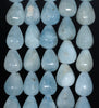 13X10-12X9MM Aquamarine Gemstone Grade AA Faceted Teardrop Loose Beads 15.5 inch Full Strand (80001473-A103)