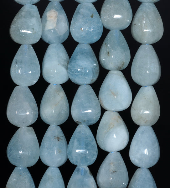 13X10-13X9M Aquamarine Gemstone Grade AA Faceted Teardrop Loose Beads 15.5 inch Full Strand (80001474-A103)