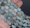 13X10-12X10MM Aquamarine Gemstone Grade A Faceted Teardrop Loose Beads 15.5 inch Full Strand (80001475-A103)