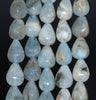 13X10-12X10MM Aquamarine Gemstone Grade A Faceted Teardrop Loose Beads 15.5 inch Full Strand (80001475-A103)