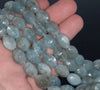 14X10-13X10MM Aquamarine Gemstone Grade AA Faceted Barrel Drum Loose Beads 15.5 inch Full Strand (80001478-A95)