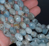 14X10-13X10MM Aquamarine Gemstone Grade AB Faceted Barrel Drum Loose Beads 15.5 inch Full Strand (80001479-A95)