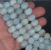 14X11-13X10MM Aquamarine Gemstone Grade A Pumpkin Rondelle Loose Beads 15.5 inch Full Strand (80001486-A102)