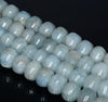 14X11-13X10MM Aquamarine Gemstone Grade A Pumpkin Rondelle Loose Beads 15.5 inch Full Strand (80001486-A102)